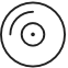 L'amandier • icone disque noir