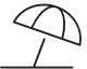 L'amandier • icone parasol noir